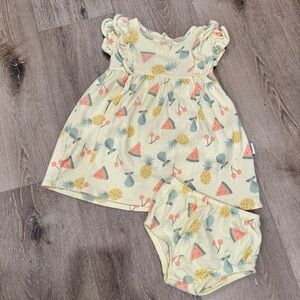 Gerber Cream and Peach Toddler Dress